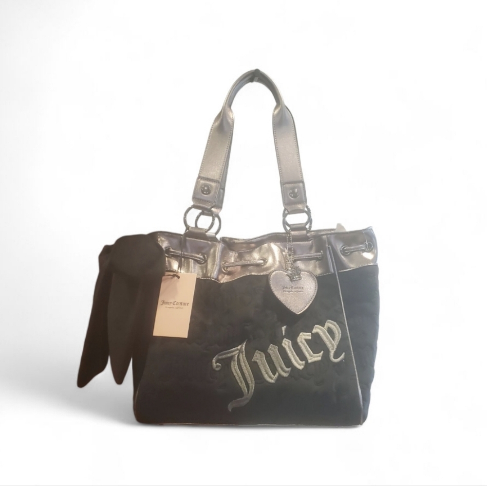 New Juicy Couture Vintage Dreams Tote Black Daydreamer 2025 NWT